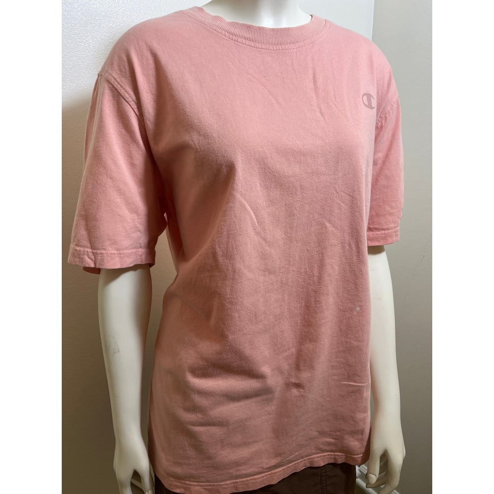 Champion Authentic Athleticwear Mens Salmon Pink Short Sleeve T-Shirt Logo - Picture 5 of 5